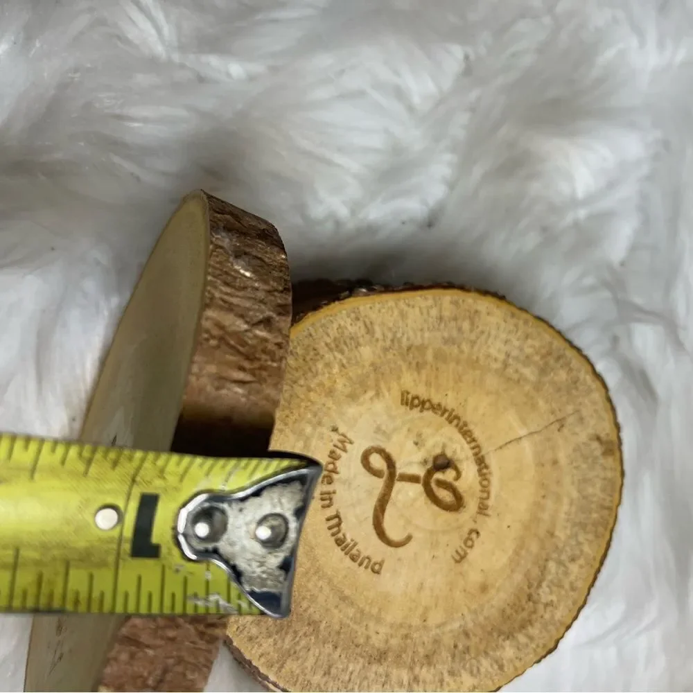 Lipper International Acacia Tree Barks set of four coasters .